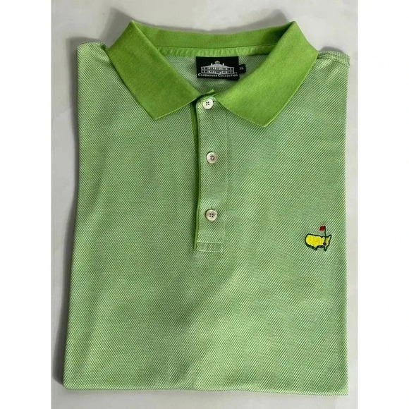 Clubhouse Collection Mens Short Sleeve Buttons Collared Green Golf Polo Shirt XL - Picture 1 of 11